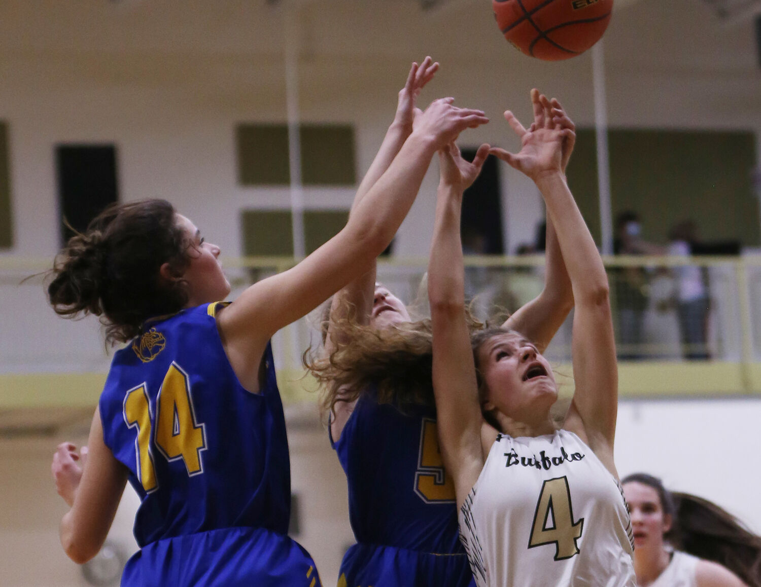 Lexi Rule jumps for a rebound